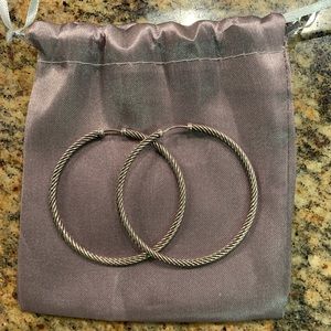 David Yurman X-Large Classic Cable Hoop Earrings